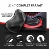 Wellax Coussin de massage relaxant avec fonction chauffante et rotation à 360 °, Shiatsu à 3 vitesses pour les épaules et le 