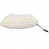 iCoon 38-2S-002 Coussin Masseur Shiatsu Fausse Fourrure Beige Double Système de Massage à Mouvement Circulaire avec 4 Têtes M