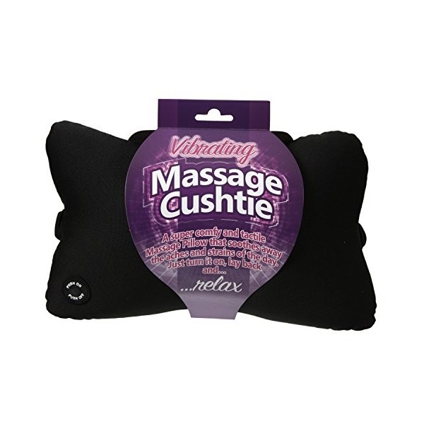 Funtime Gifts Vibrant de Massage Cushtie, synthétique, Noir, 28 x 12 x 19 cm