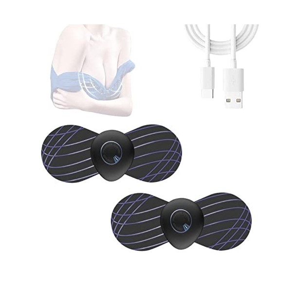 AHKISS Masseur à Micro-Courant Plumpy Up EMS, Coussin de Massage du Sein Liftup EMS, Mini Coussin de Massage Lift Up EMS, Cou