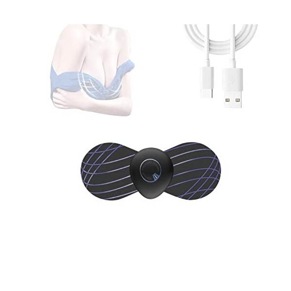 AHKISS Masseur à Micro-Courant Plumpy Up EMS, Coussin de Massage du Sein Liftup EMS, Mini Coussin de Massage Lift Up EMS, Cou