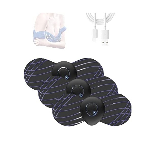 AHKISS Masseur à Micro-Courant Plumpy Up EMS, Coussin de Massage du Sein Liftup EMS, Mini Coussin de Massage Lift Up EMS, Cou