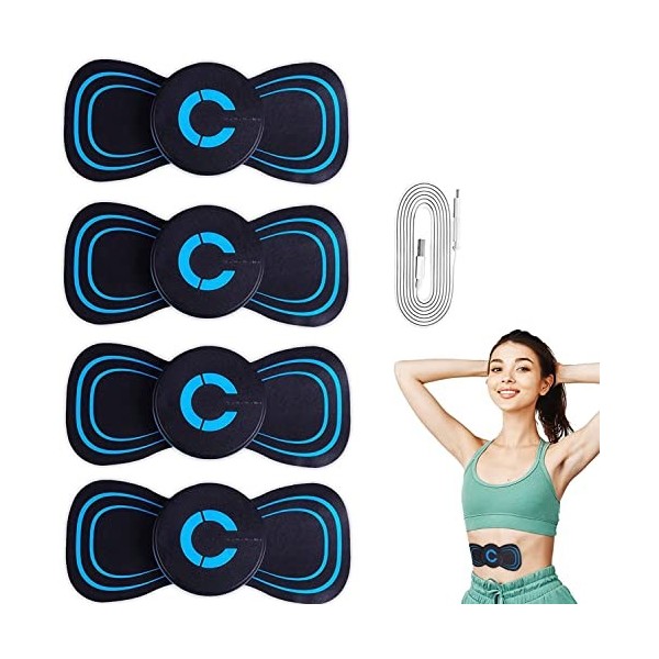 Mini Appareil de Massage EMS à Micro-Courant,Coussin de Massage Cervical Portable sans Fil,Mini Masseur de Cou Électrique EMS