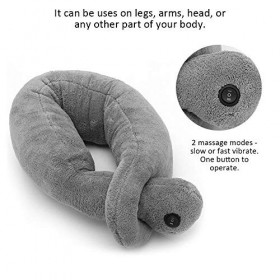 Oreiller De Massage Du Cou, 2 Modes De Massage Oreiller De Voyage Coussin De ThéRapie De Massage Vibrant DéTend Les Muscles S