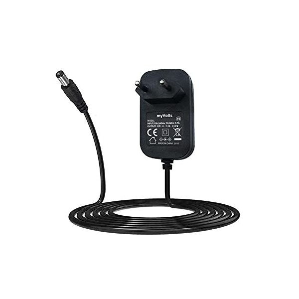 myVolts Chargeur/Alimentation 5V Compatible avec Revitive IX Stimulateur Circulation Adaptateur Secteur - Prise française