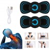 Mini Appareil de Massage EMS à Micro-Courant,Coussin de Massage Cervical Portable sans Fil,Mini Masseur de Cou Électrique EMS