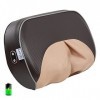 ANK Coussin de Massage Shiatsu Rechargeable / Sans Fils pour Cou, Dos, Jambes, Epaules, Taille - Coussin Massant et Chauffan