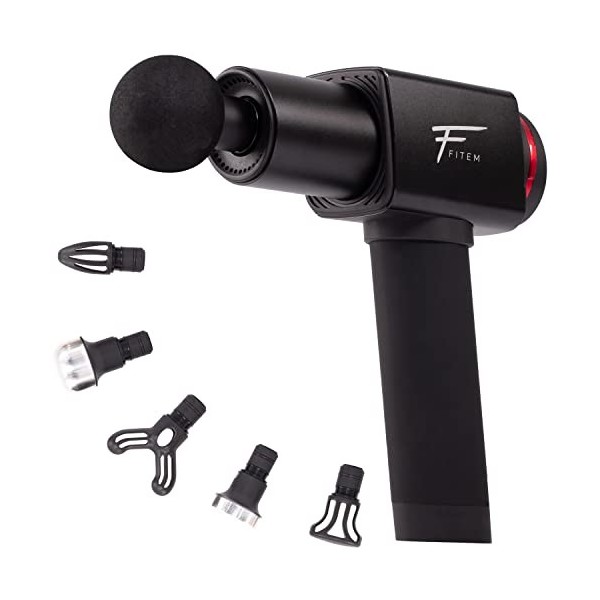 Fitem Combo Massage Gun et Ventouses de Massage – Soulage douleurs musculaires dos, jambes, mollets, épaules, bras Gun + Ven