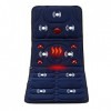 Rziioo Tapis de Massage avec la Chaleur, 5 Grandes Lampes infrarouges Chaudes Massage de malaxage à Chaud, 8 Vibrations Motor