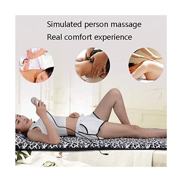 Coussin de Massage shiatsu avec Coussin de Chaise de Massage Thermique pétrissant Le Dos Masseur Matelas de Massage Complet d