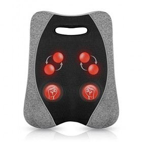 WDBBY Comfier Masseur de maux de Dos avec Chaleur, Coussin de siège de Massage Shiatsu Portable, intensité réglable, Masseur 