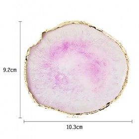 zoerbufan Palette de Mélange de Vernis à Ongles, Dessin de Couleur, Bord Doré Résine Palette Ongles Nail Art, Support pour Ma