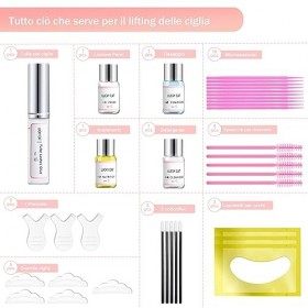 Kit Rehaussement de Cils,Eyelash Perming Kit,Lash Lift Kit Eyelash Perming Kit Rehaussement Cils Adapté Pour un Usage en Salo