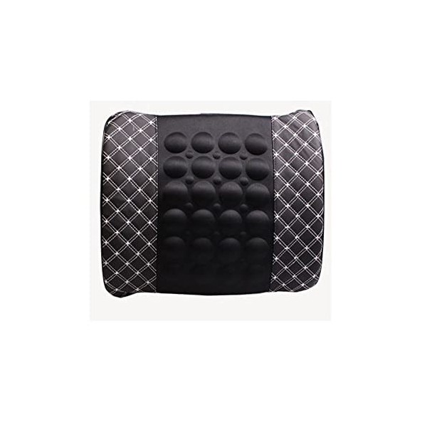 SDFGH Support arrière massage voiture électrique Coussin lombaire siège Coussin for massage chaise de bureau en cuir PU Colo