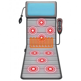 Full Body Electric Massage Mat with Vibrating Nodes Massage Mattress Pad Therapy Heating Pads Full Body Massager Neck Back Wa