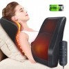 Masseur Cervical et Dos avec Chauffage, Coussin de Massage Shiatsu pour Cou Épaules et Dos, Massage Electrique à 3D-rotation,