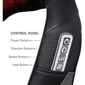 Masseur pour Cou Épaules et Dos, Massage Cervical à Vitesse Réglable, Appareil de Massage Shiatsu Électrique