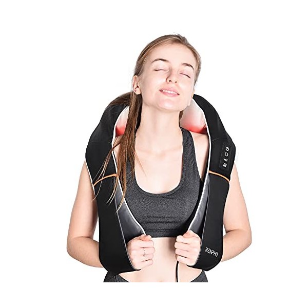 RENPHO Masseur Cervical Shiatsu, appareil de massage cervical dorsal pour le cou et les épaules avec chaleur, tissus profonds