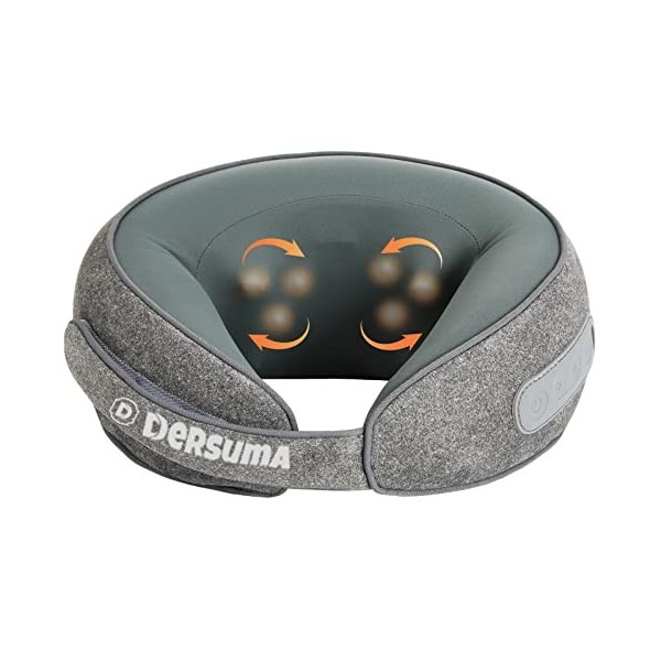 DERSUMA Shiatsu Neck Massager électrique avec fonction de chauffage - Pétrissage des tissus profonds - Coussin de massage por