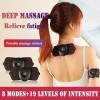 Mini EMS Massager - Soulagement des Douleurs, 2Pcs Patch de Massage Cervical, Masseur EMS à Musculaires, Autocollant Massage 