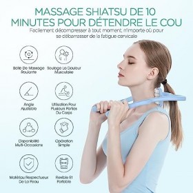 VOYOR Masseur de Cou, Manuel Masseur Cervical à 8 roues, Neck Massager Roller Pressure Point la taille et les jambes, pour So
