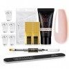 RSTYLE Poly Nail Kit, 30g Poly Nail Extension Gel Kit Gel Construction Ongle Poly Extension Builder Gel Nail Extension Kit Ge