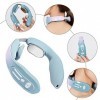 LYTGTOP EMS Masseur de cou portable EMS Acupunts Lymphvity Appareil de massage avec chaleur, 4 modes et 12 niveaux EMS Point 