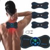 Jenylu Mini Masseur de Cou Électrique,4pcs Masseur Cervical,Masseur sans Fil 6 Modes,Soulagement de la Douleur Musculaire pou