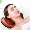 POKAR Coussin de Massage Shiatsu 3D Rotatif Masseur pour Épaules, Cou, Dos, Taille, Coussin Massant Chauffant Appareil de Mas