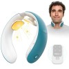 Masseur Cervical,Massage cou Portable avec Fonction Chauffante 6 Modes de dImpulsion & 18 Intensités Accueil Masseur,Télécom