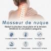 Auxoliev masseur cervical, massage nettoyant du cou, EMS et TENS pour soulager les douleurs cervicales, 9 modes 50 intensités