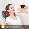 Comfier Coussin de Massage Chauffant - Masseur Dos et Cou avec Fonction Shiatsu - Oreiller de Massage Électrique pour Cervica