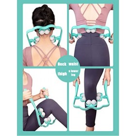 Masseur de cou manuel sansrealm, masseur de cou à 6 boules, massage du cou à deux points de pression, massage du cou au Burea