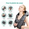 Masseur de cou et dépaules Medcursor avec chaleur, coussin de massage à pétrissage en profondeur 3D Shiatsu pour soulager le