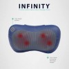 Infinity Shiatsu Oreiller de massage sans fil rechargeable pour le corps et le cou Bleu