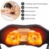 Masseur Cervical pour Cou Épaules et Dos, Shiatsu Masseur de Cou avec Chauffage, 3D-Rotation Masseur de Cou, Soulager les Dou