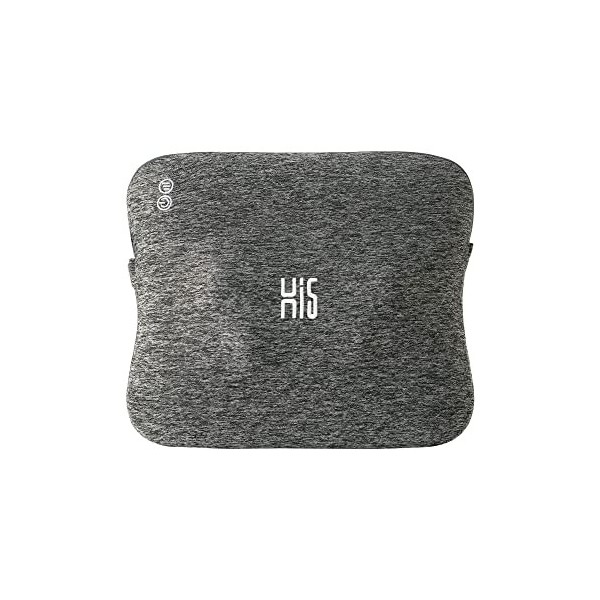 Hi5 Bravo Coussin de massage Shiatsu avec fonction chaleur Arrêt automatique Housse lavable pour épaules, cou, dos et jambes 