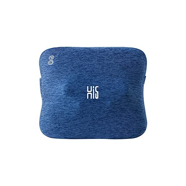 Hi5 Bravo Coussin de massage Shiatsu avec fonction chaleur Arrêt automatique Housse lavable pour épaules, cou, dos et jambes 