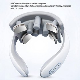 Masseur de Cou Intelligent, 15 Niveaux de Chauffage électrique Pluse Appareil de Massage des Vertèbres Cervicales Masseur de 