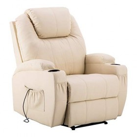 M MCombo Fauteuil Relax électrique Fauteuil de Massage Fauteuil TV Fonction inclinable Vibration Chauffage 7061 Nouveau modèl