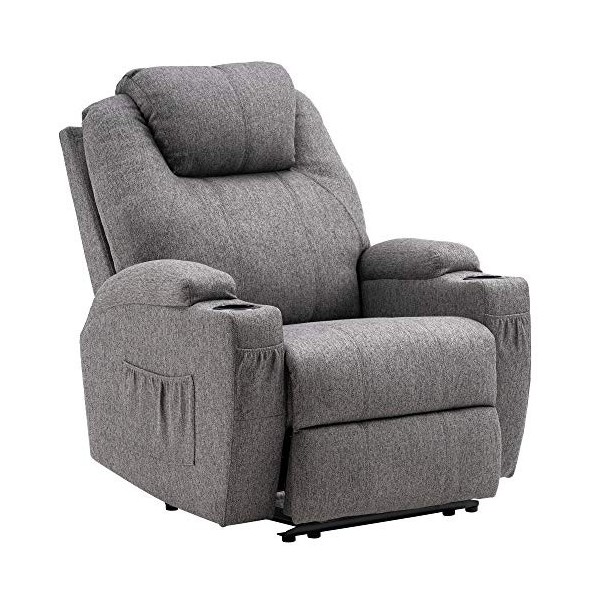 M MCombo Fauteuil Relax électrique Fauteuil de Massage Fauteuil TV Fonction inclinable Vibration Chauffage 7061 Nouveau modèl