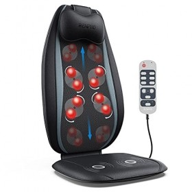 RENPHO Siege Massant, Coussin de Siège de massage du dos massage Chaise de massage Shiatsu avec chauffage pour massager tout 