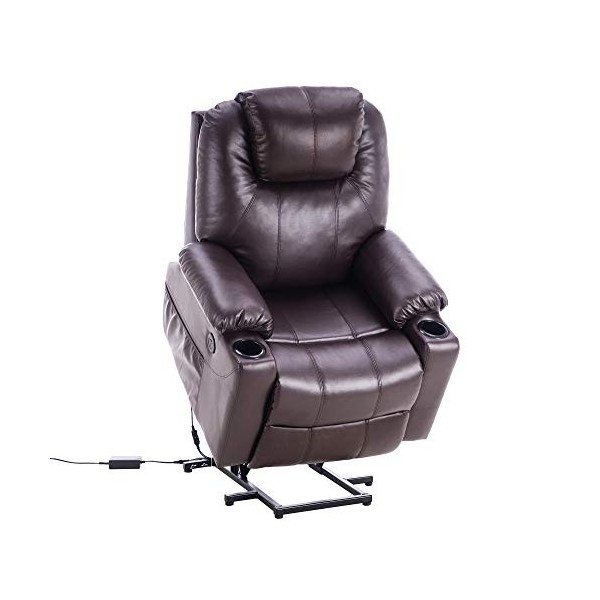 Aide à larrimage électrique MCombo, Fauteuil TV, Fauteuil Relaxant, Massage, Chauffage, Connexion USB réglable électriquemen