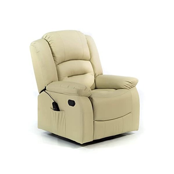 ECO-DE Fauteuil De Massage Relaxant avec Fonction Chauffante. 9 Programmes 5 intensités 8 Moteur. Similicuir Haute Qualité. E