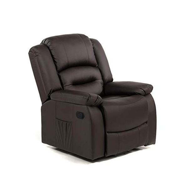 ECO-DE Fauteuil De Massage Relaxant avec Fonction Chauffante. 9 Programmes 5 intensités 8 Moteur. Similicuir Haute Qualité. E