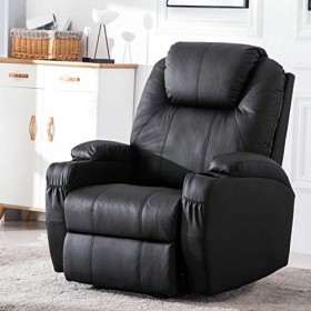 M MCombo Fauteuil Relax électrique Fauteuil de Massage Fauteuil TV Fonction inclinable Vibration Chauffage 7061 Nouveau modèl
