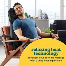 HoMedics Appareil de Massage du Corps Shiatsu à Chaleur Profonde Fauteuil Relax - 3 Programmes Nuque, Épaule et Dos, Plusieur