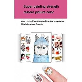 NOWLIN Imprimante à Ongles Intelligente, imprimante à Ongles Automatique Portable 3D, Application de Support/Bricolage, adapt