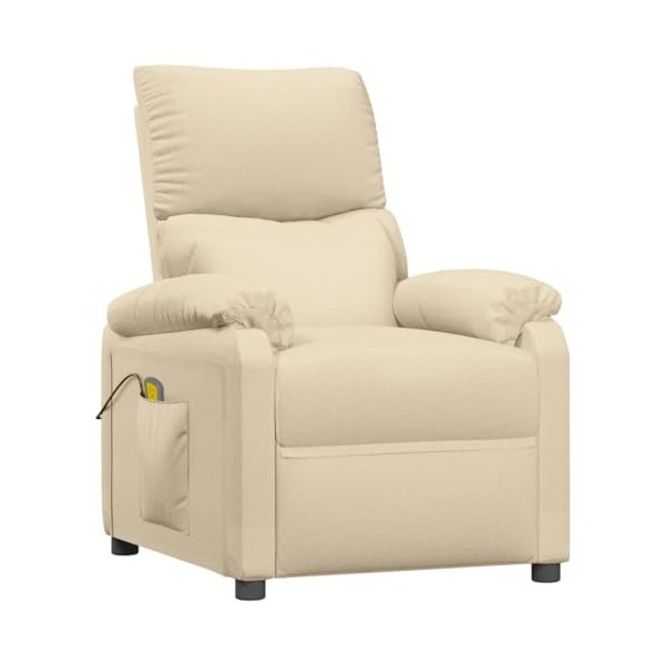 KOIECETA Fauteuil de Massage, Siège Inclinable avec Dossier et Repose-Pied Réglables, Chaise de Salle de Séjour Salon Intérie