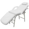 vidaXL Fauteuil de Soins Inclinable et Pliant Blanc Crème Chaise de Massage